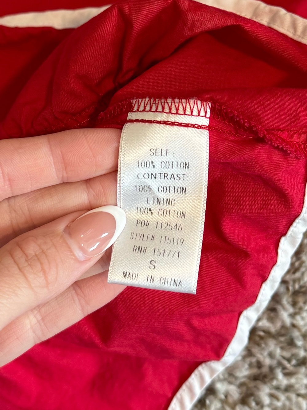 Altar’d State Brett Puff Sleeve Tie-Front Top Red, size S, like new! - Picture 6 of 6